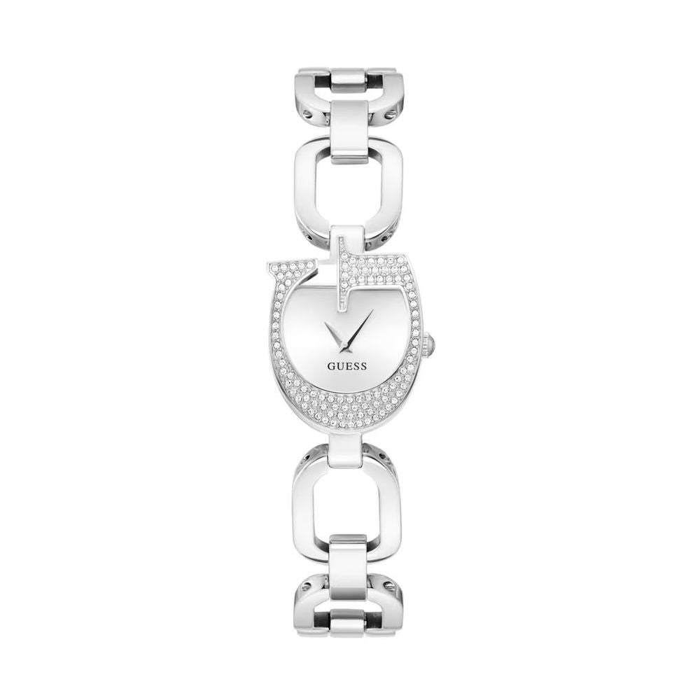 Reloj de vestir de acero inoxidable gris Guess