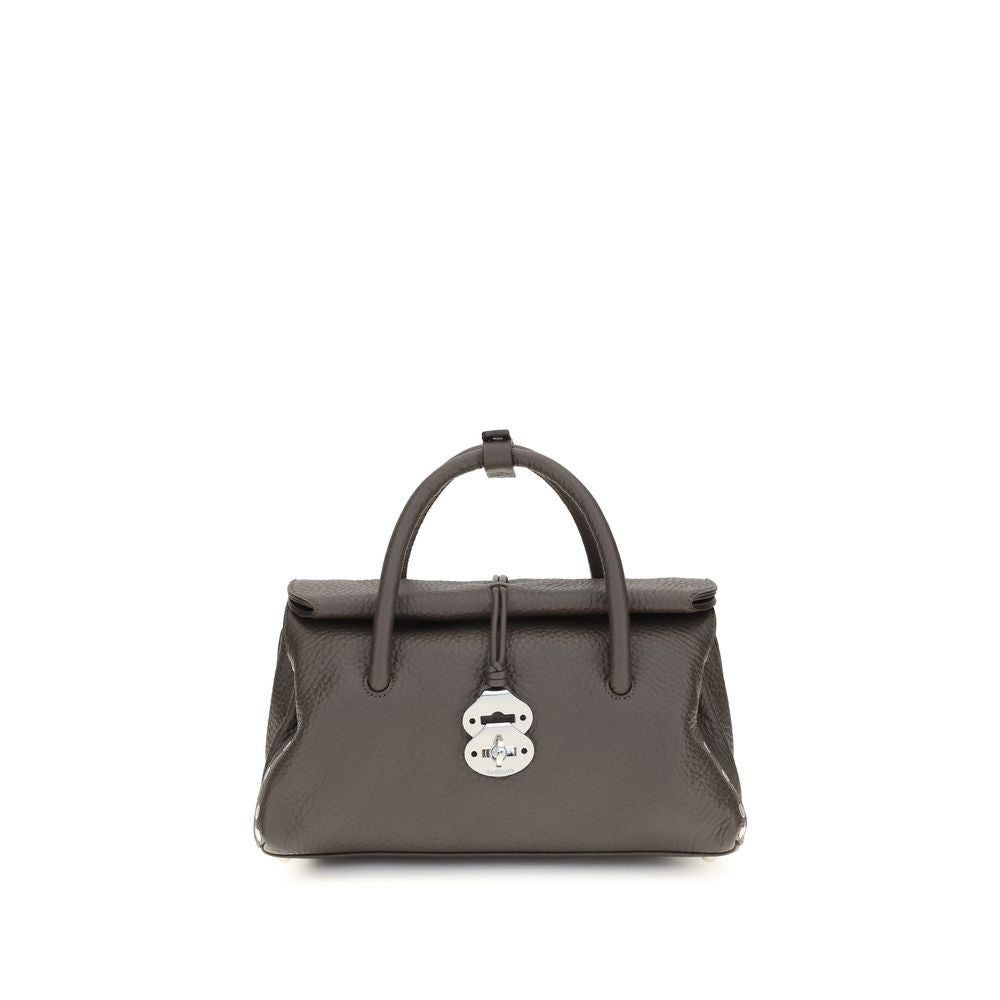 Bolso de hombro Zanellato de piel de becerro marrón Bos Taurus