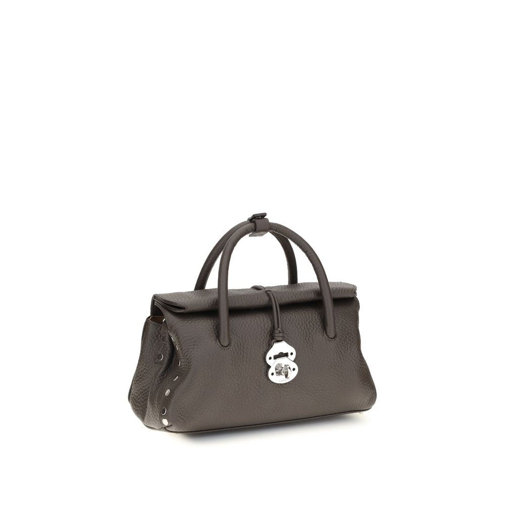Bolso de hombro Zanellato de piel de becerro marrón Bos Taurus