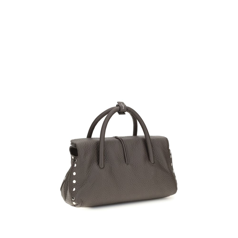 Bolso de hombro Zanellato de piel de becerro marrón Bos Taurus