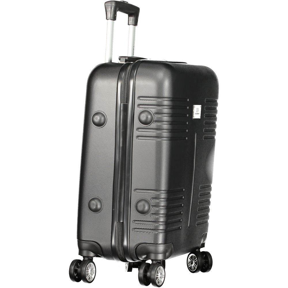Laura Biagiotti Black Polyurethane Women's Travel Bag