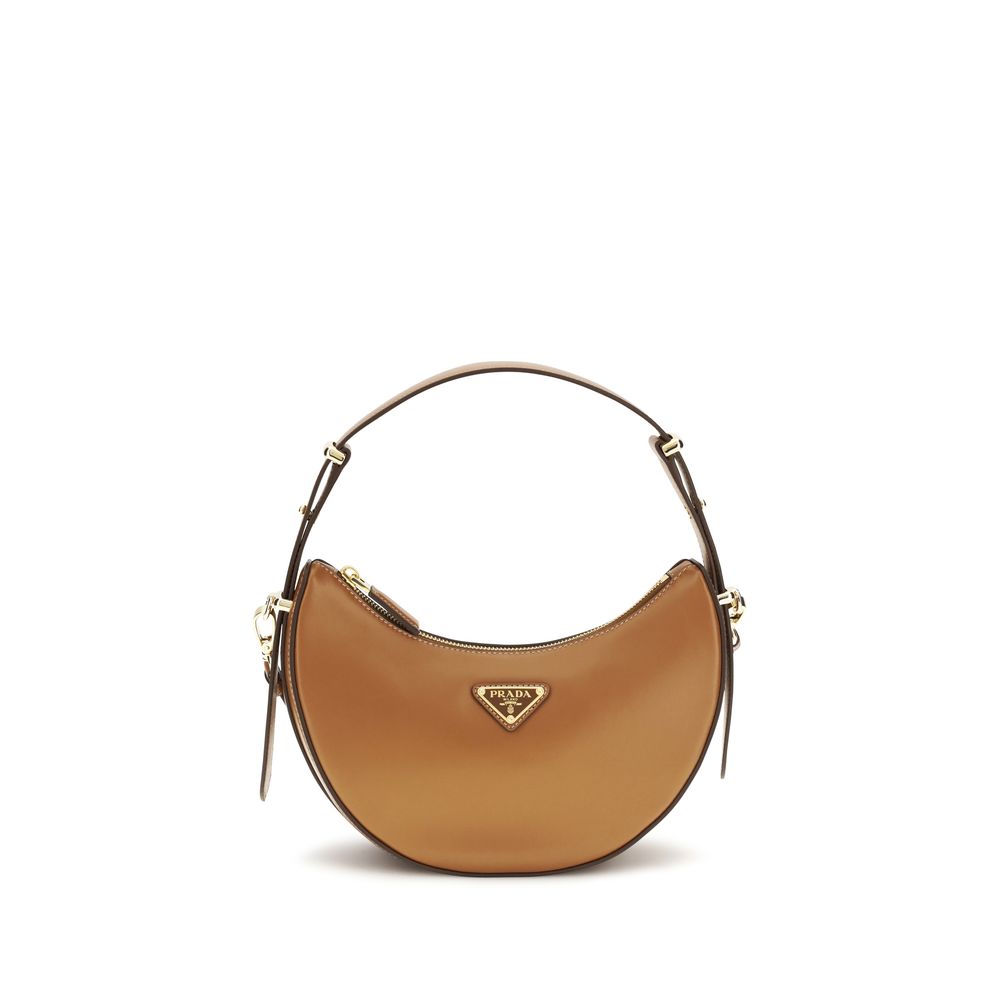 Bolso de hombro Prada de piel de becerro beige Bos Taurus
