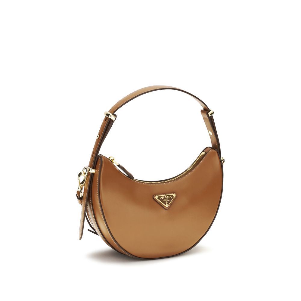 Bolso de hombro Prada de piel de becerro beige Bos Taurus
