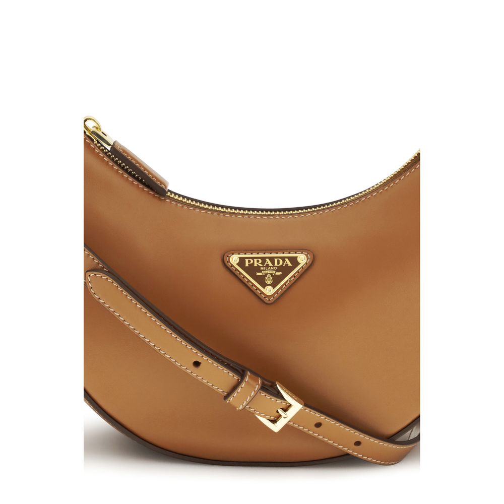 Bolso de hombro Prada de piel de becerro beige Bos Taurus