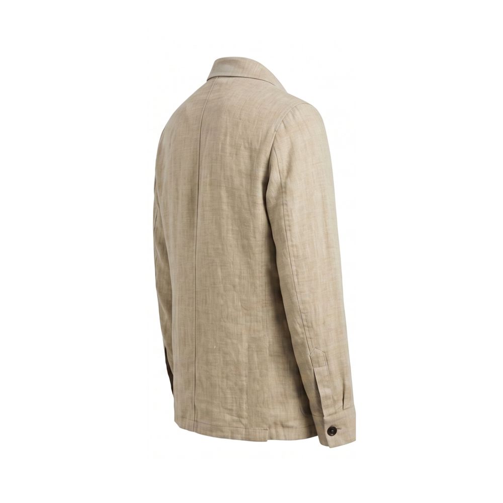 Chaqueta de lino beige Malo para hombre