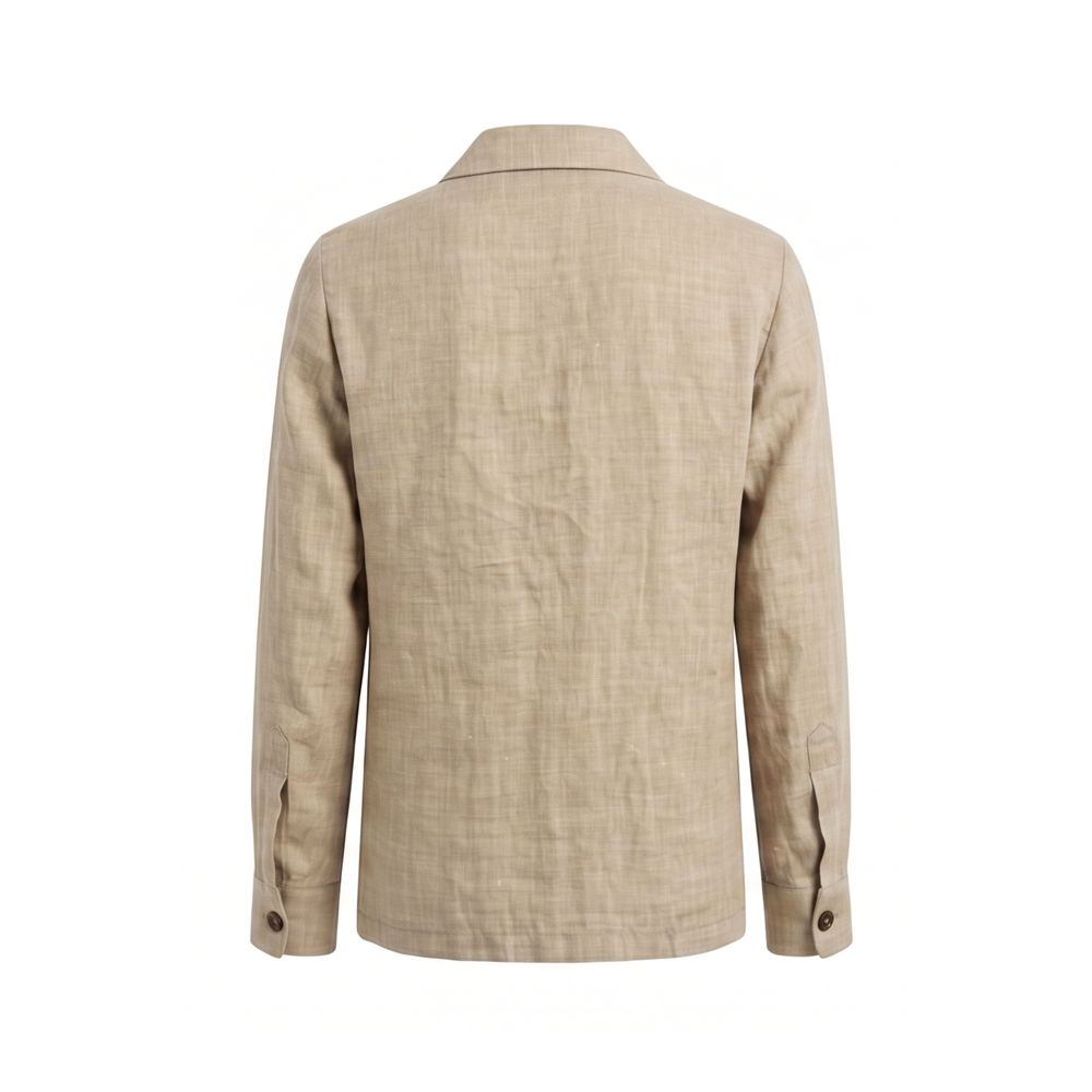 Chaqueta de lino beige Malo para hombre