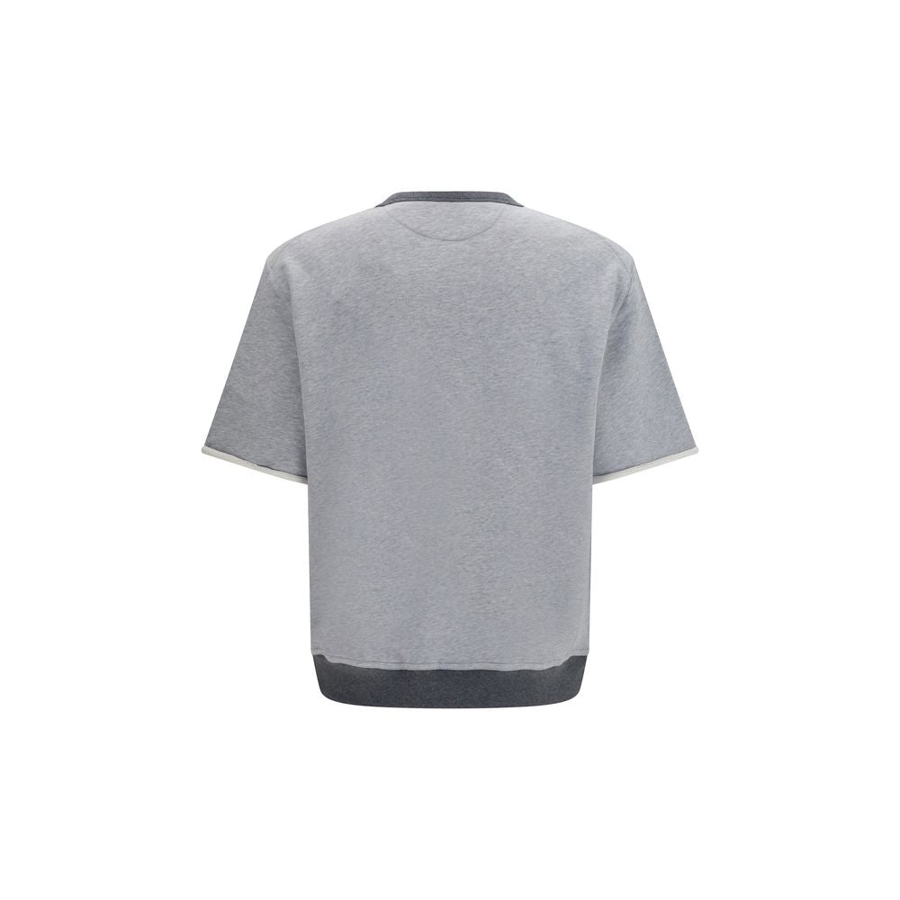 Sudadera de algodón gris Brunello Cucinelli