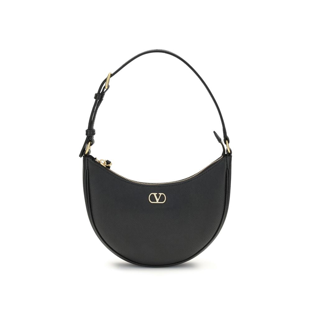 Bolso de hombro Valentino Garavani negro de piel de becerro Bos Taurus