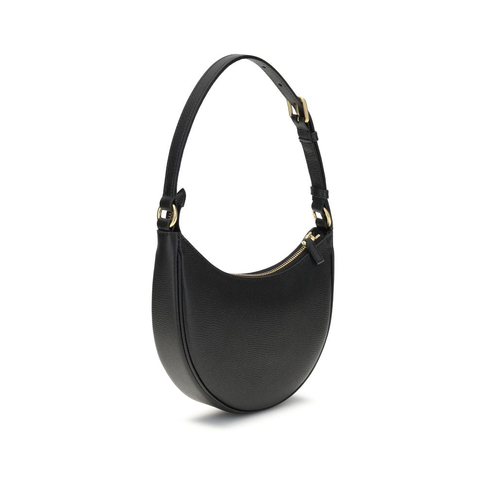 Bolso de hombro Valentino Garavani negro de piel de becerro Bos Taurus