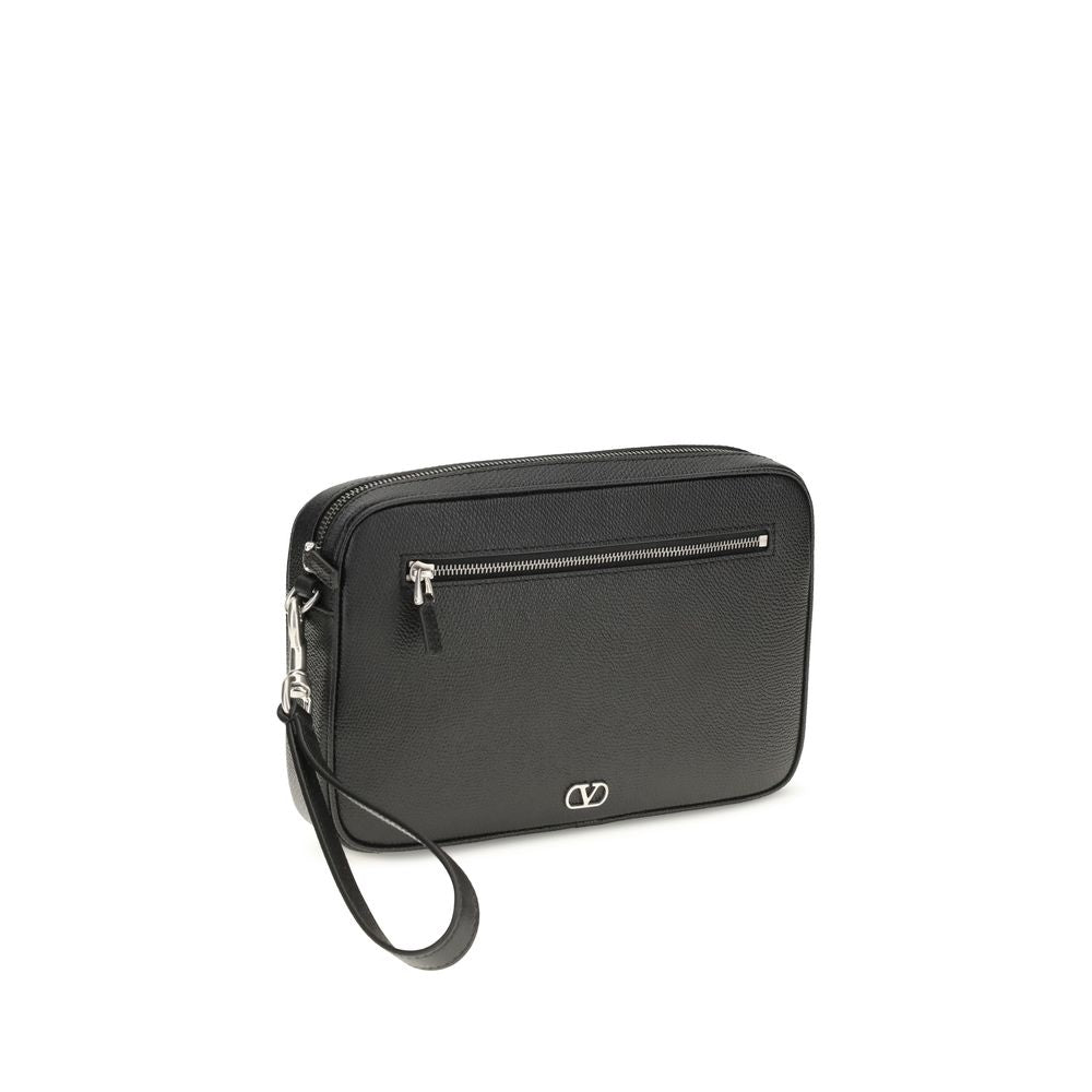 Cartera Valentino Garavani de piel de becerro negra Bos Taurus