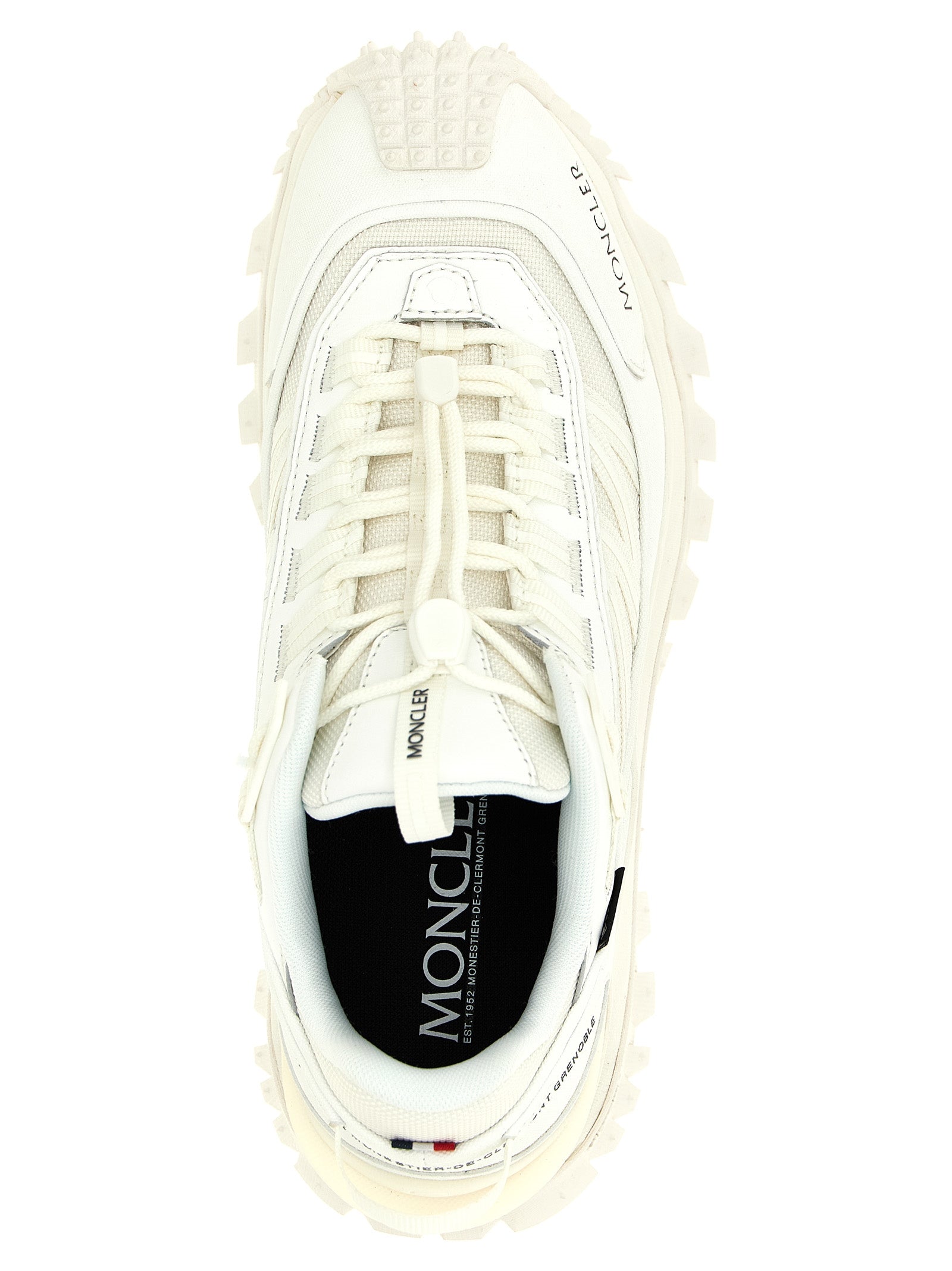 Baskets athlétiques Moncler en polyamide blanc