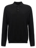 ZANONE Black Virgin Wool Polo Shirt