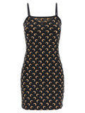 Marine Serre Black Polyamide Short Dress