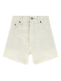 Pantalones cortos tipo bermuda de algodón blanco R13
