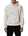 Dolce & Gabbana White Logo Hooded PulloverSweatshirt Sweater
