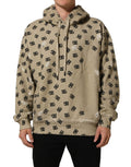 Dolce & Gabbana Brown Cotton Logo Hooded Sweatshirt Sweater