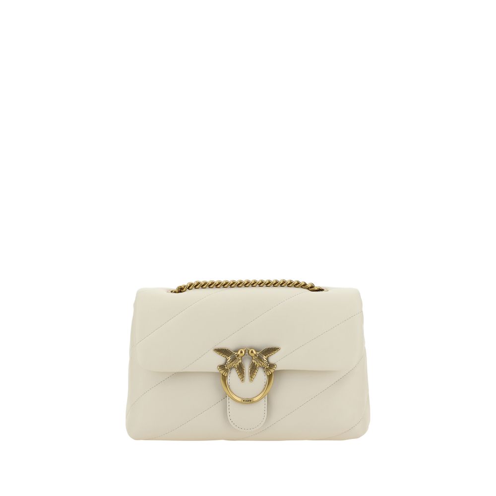 Bandolera PINKO de Piel de Becerro Blanca Bos Taurus