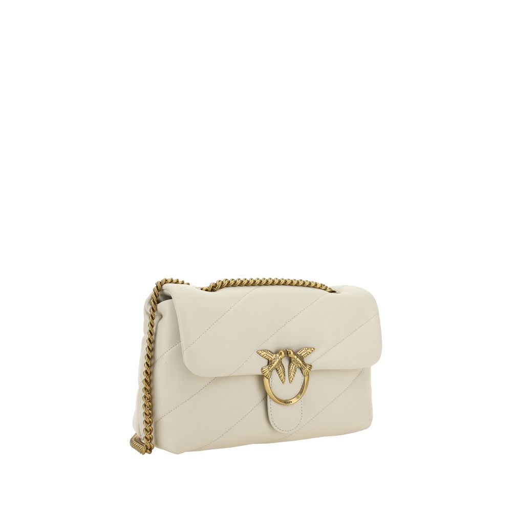 Bandolera PINKO de Piel de Becerro Blanca Bos Taurus