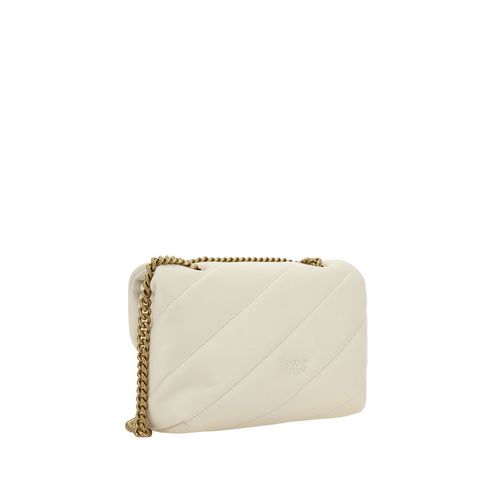 Bandolera PINKO de Piel de Becerro Blanca Bos Taurus
