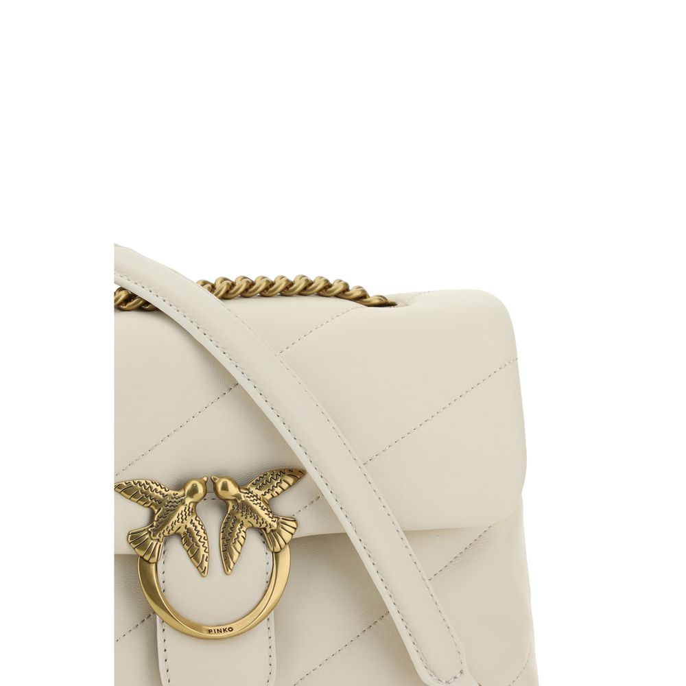 Bandolera PINKO de Piel de Becerro Blanca Bos Taurus