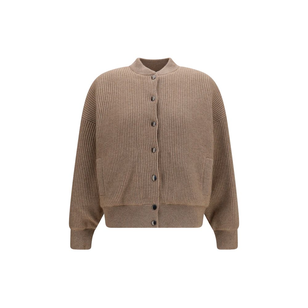 Bomber de cachemira beige de Brunello Cucinelli