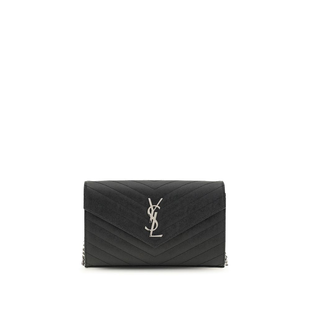 Cartera Saint Laurent de Piel de Becerro Negra Bos Taurus