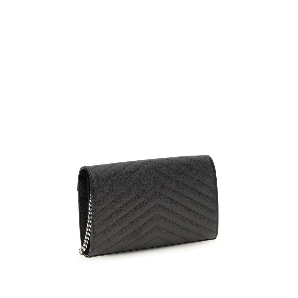 Cartera Saint Laurent de Piel de Becerro Negra Bos Taurus