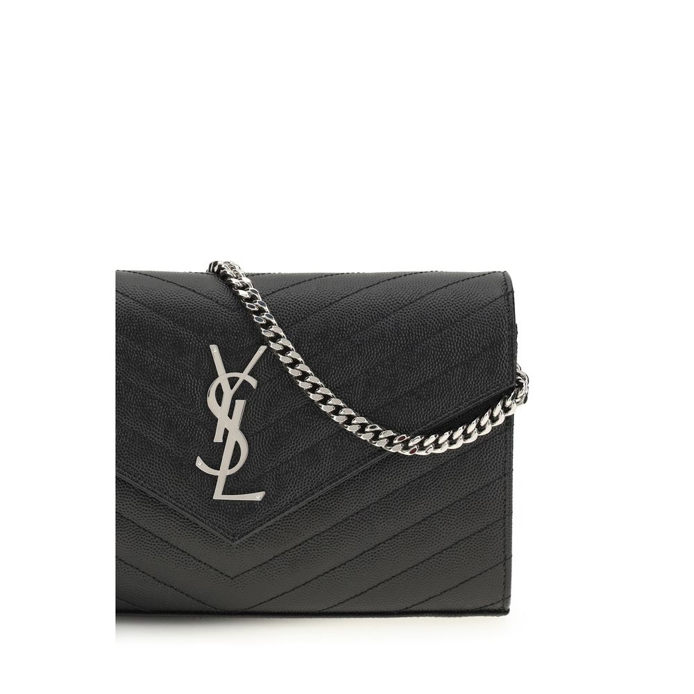 Cartera Saint Laurent de Piel de Becerro Negra Bos Taurus