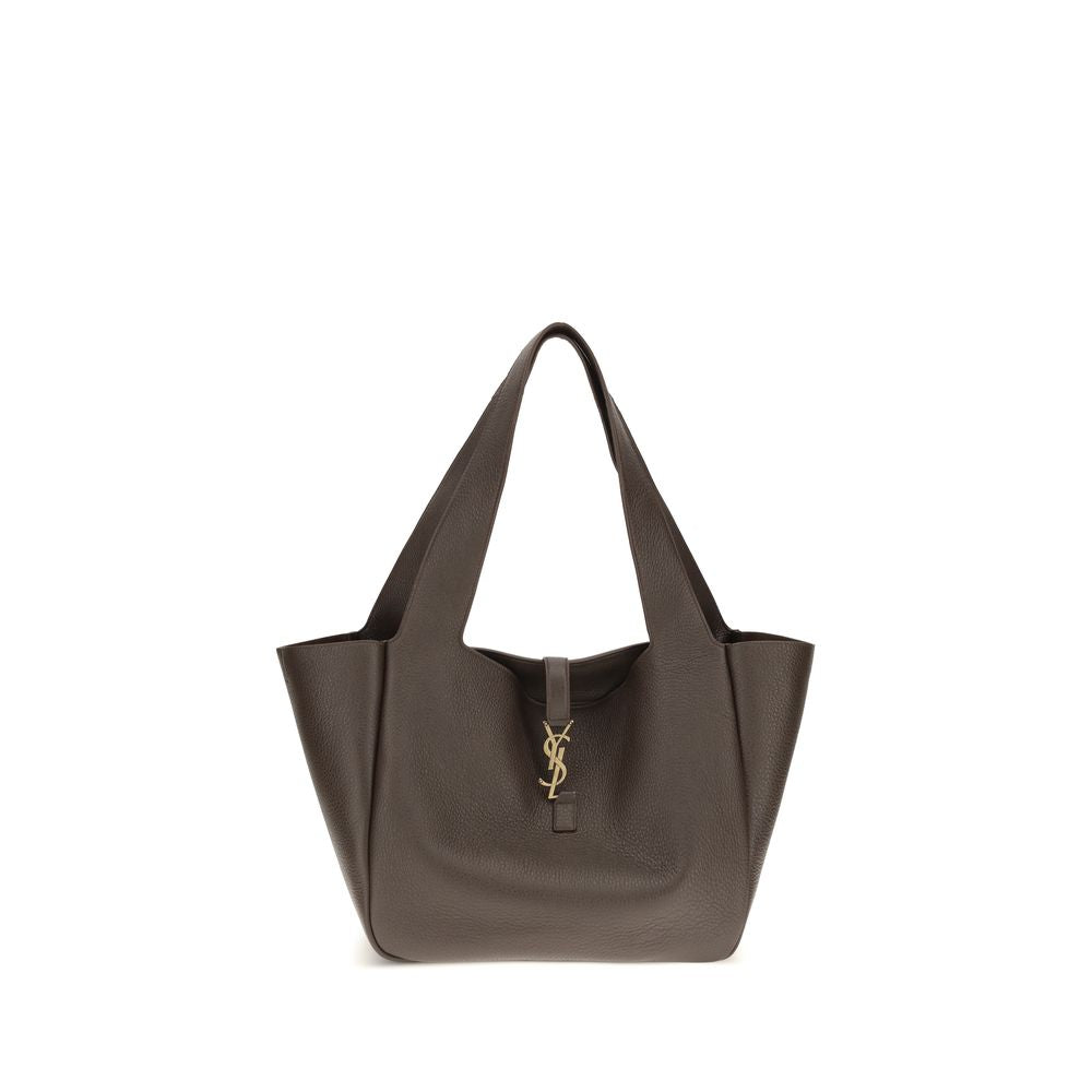 Bolso de hombro Saint Laurent de piel de becerro marrón Bos Taurus