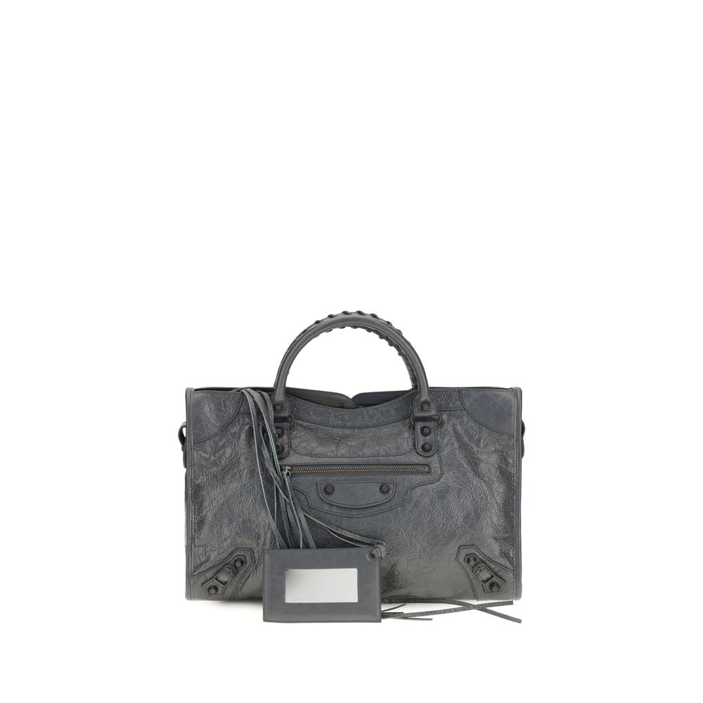 Bolso de hombro Balenciaga de piel de cordero gris Ovis Aries Aries