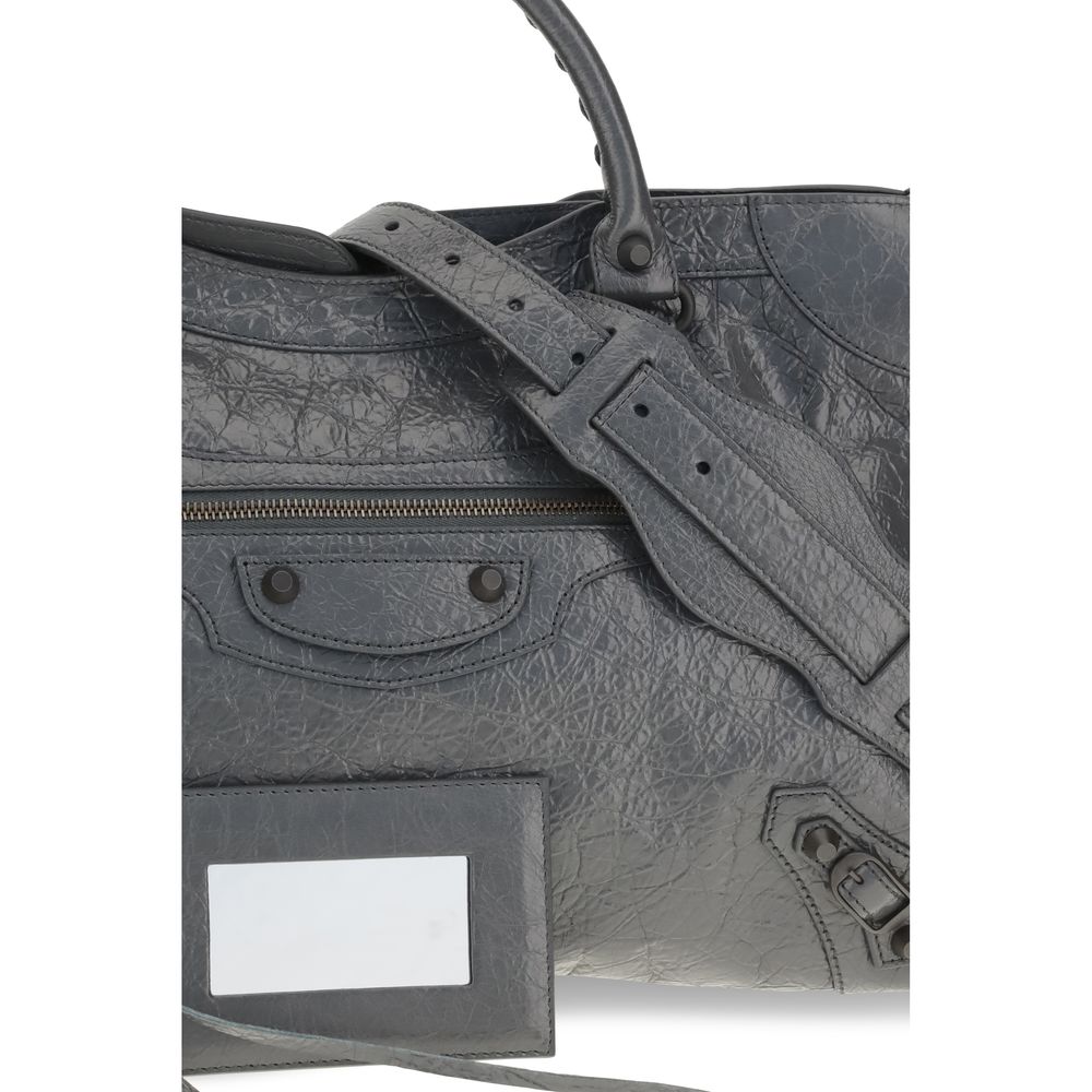 Bolso de hombro Balenciaga de piel de cordero gris Ovis Aries Aries