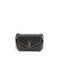 Bolso de hombro Saint Laurent negro de piel de cordero Ovis Aries Aries