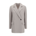Chaqueta larga Brunello Cucinelli de lana blanca Oves Aries