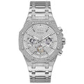Reloj de vestir de acero inoxidable gris Guess