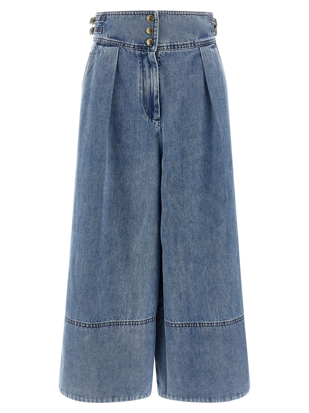 Zimmermann Blue Cotton Cropped Jeans
