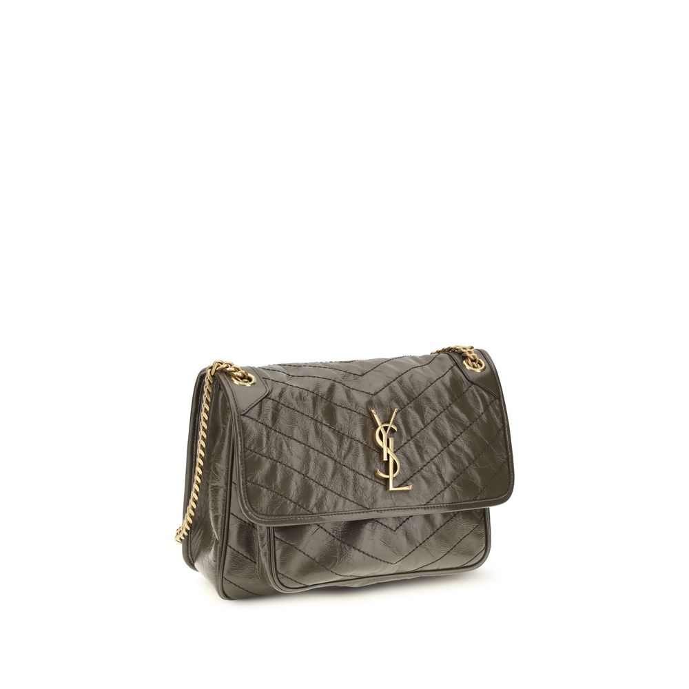 Bolso de hombro Saint Laurent bicolor de piel de ternera Bos Taurus