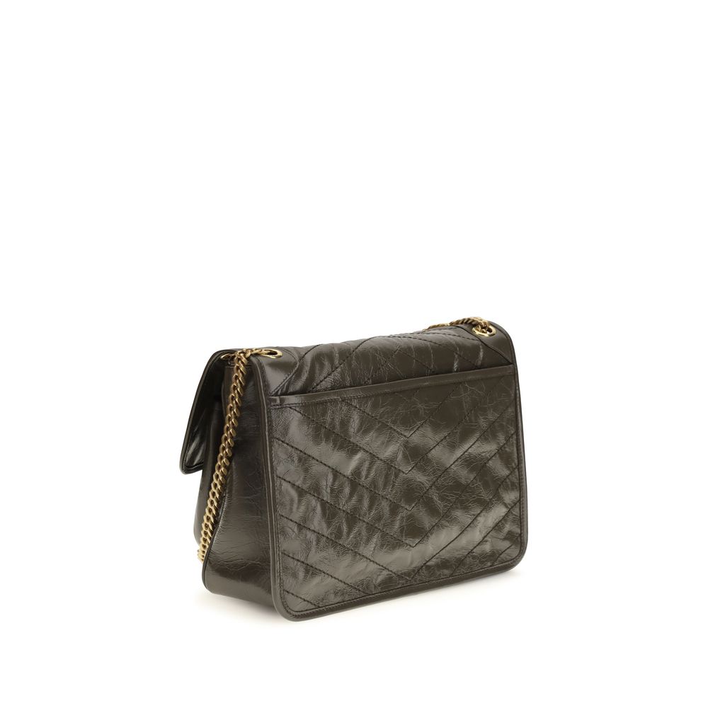 Bolso de hombro Saint Laurent bicolor de piel de ternera Bos Taurus