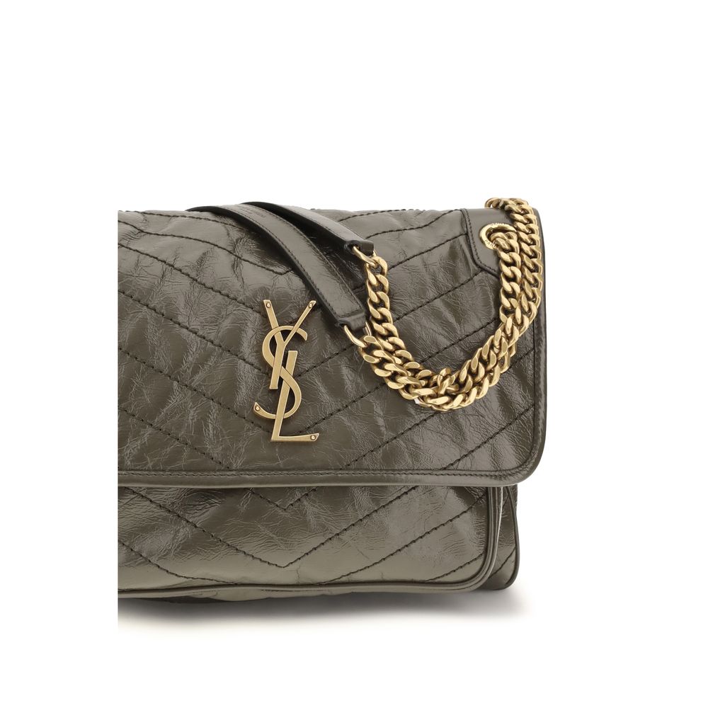 Bolso de hombro Saint Laurent bicolor de piel de ternera Bos Taurus
