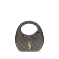 Bolso de hombro Saint Laurent gris de piel de cordero Ovis Aries Aries