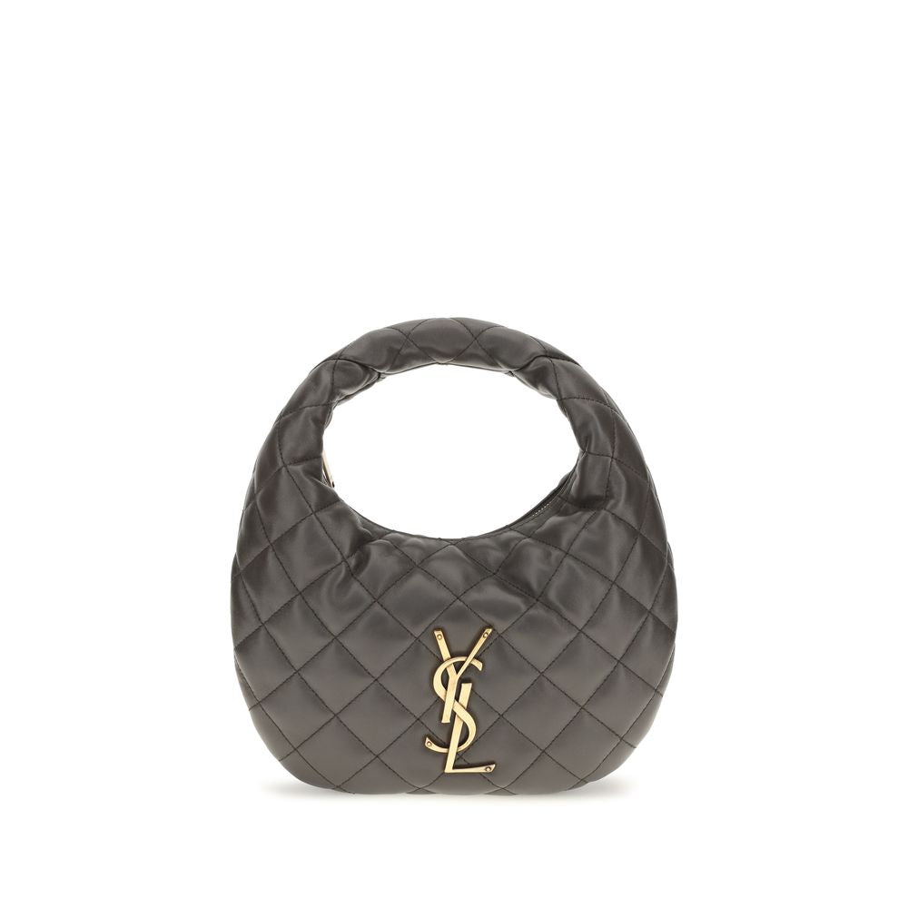 Bolso de hombro Saint Laurent gris de piel de cordero Ovis Aries Aries