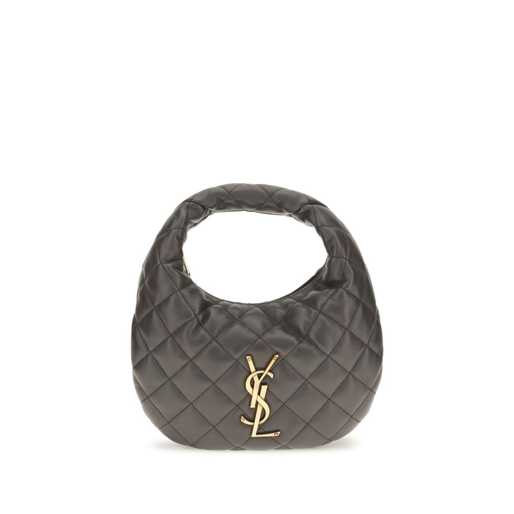 Bolso de hombro Saint Laurent gris de piel de cordero Ovis Aries Aries
