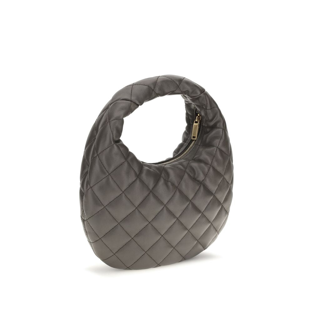 Bolso de hombro Saint Laurent gris de piel de cordero Ovis Aries Aries