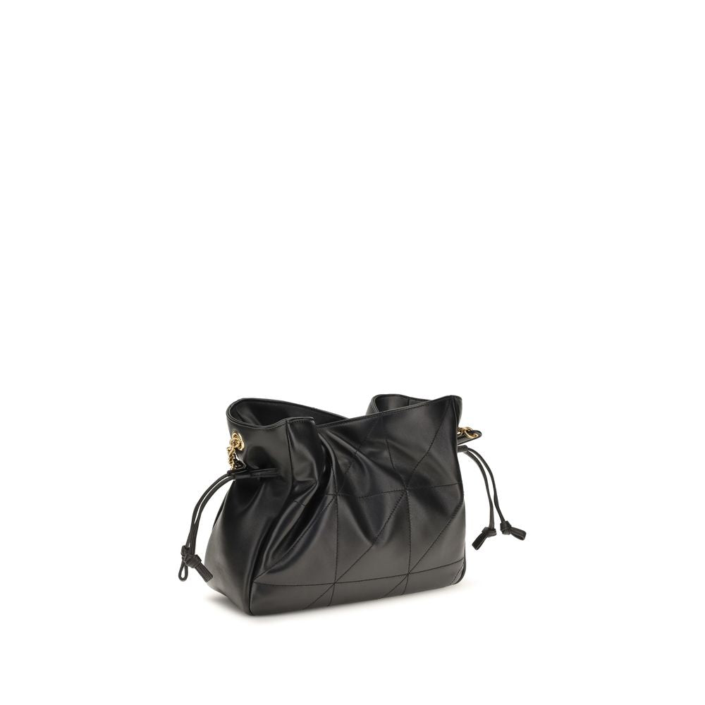 Bolso de hombro Saint Laurent negro de piel de cordero Ovis Aries Aries