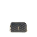 Bolso de hombro Saint Laurent negro de piel de cordero Ovis Aries Aries