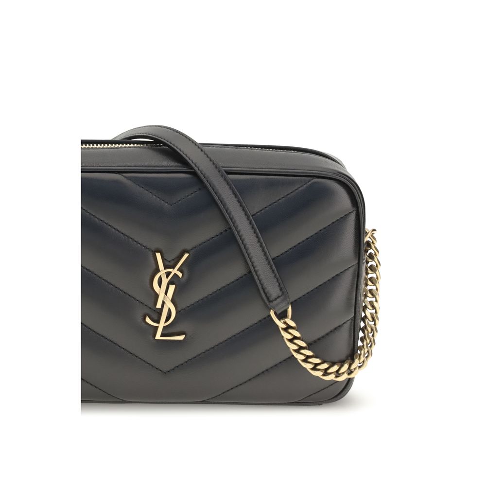 Bolso de hombro Saint Laurent negro de piel de cordero Ovis Aries Aries