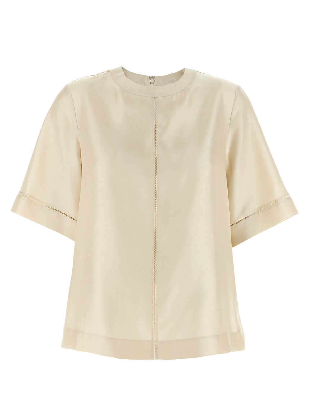 Loulou De Saison Beige Silk Blouse