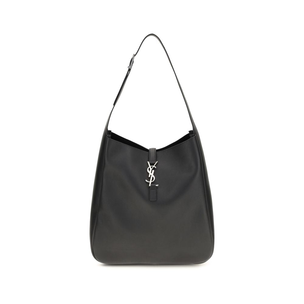 Bolso de hombro Saint Laurent de piel de becerro negra Bos Taurus