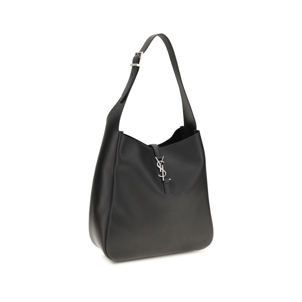 Bolso de hombro Saint Laurent de piel de becerro negra Bos Taurus