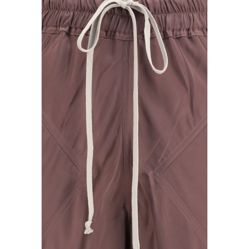 Pantalones casuales de seda marrón Rick Owens