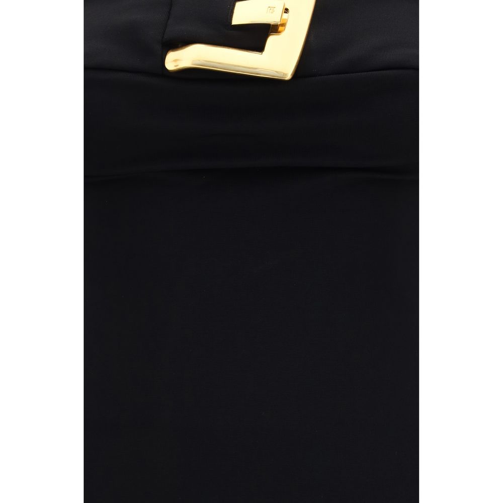 Vestido de Cóctel Negro de Viscosa Balmain